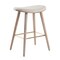 Saddle 26" Contemporary Counter Stool in Wood and Faux Leather with Metal - Set of 2